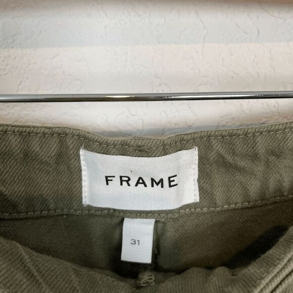 FRAME Denim Washed Military High Rise Relaxed Trouser Pants Women's Size 31 - Picture 7 of 7